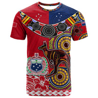 Australia Aboriginal and Samoa Polynesian T Shirt Boomerang LT9 Red - Polynesian Pride