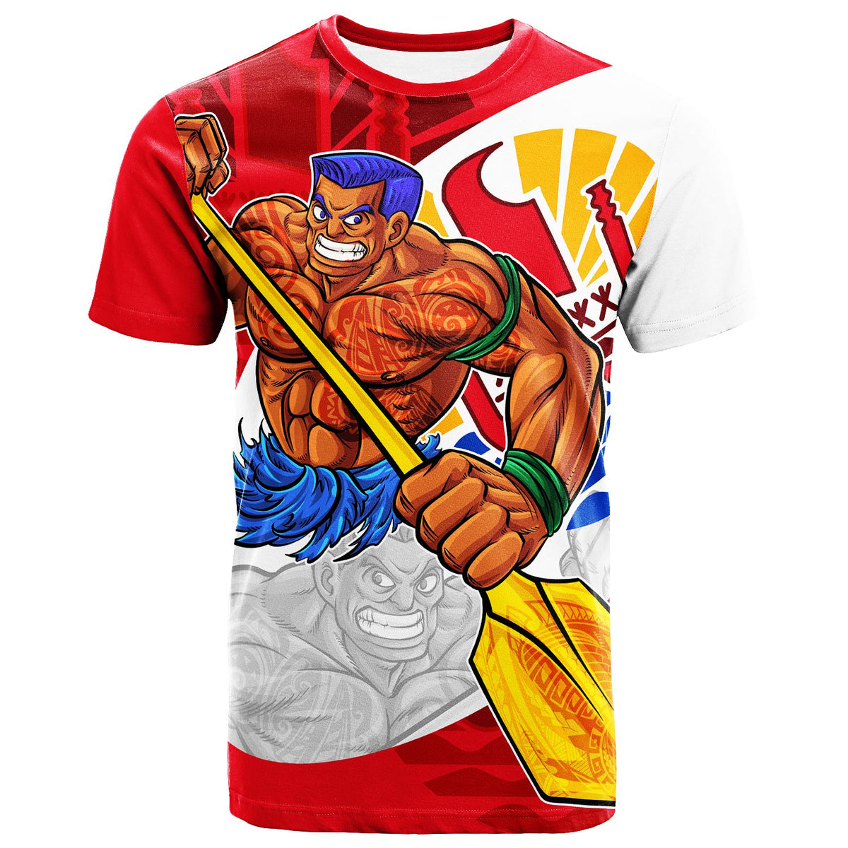 Tahiti T Shirt Go Boating Unisex Red - Polynesian Pride