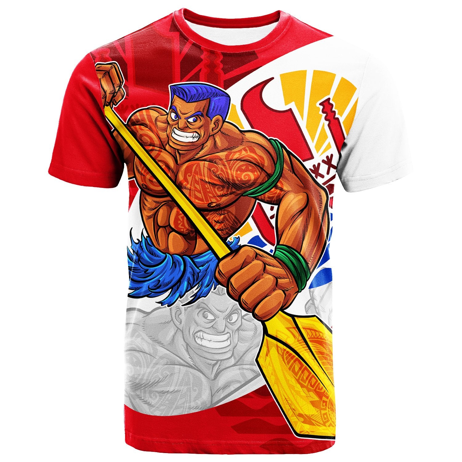 Tahiti T Shirt Go Boating Unisex Red - Polynesian Pride