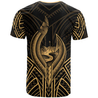 Guam T Shirt Guam Seal Chamorro Tribal Gold Color - Polynesian Pride