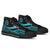 American Samoa Custom Personalised High Top Shoes Turquoise - Polynesian Tentacle Tribal Pattern - Polynesian Pride