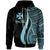 Wallis and Futuna Custom Zip up Hoodie Turquoise Tentacle Tribal Pattern Unisex Turquoise - Polynesian Pride