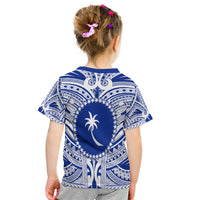 Chuuk Flag T Shirt Kid Micronesia Style Blue LT13 - Polynesian Pride