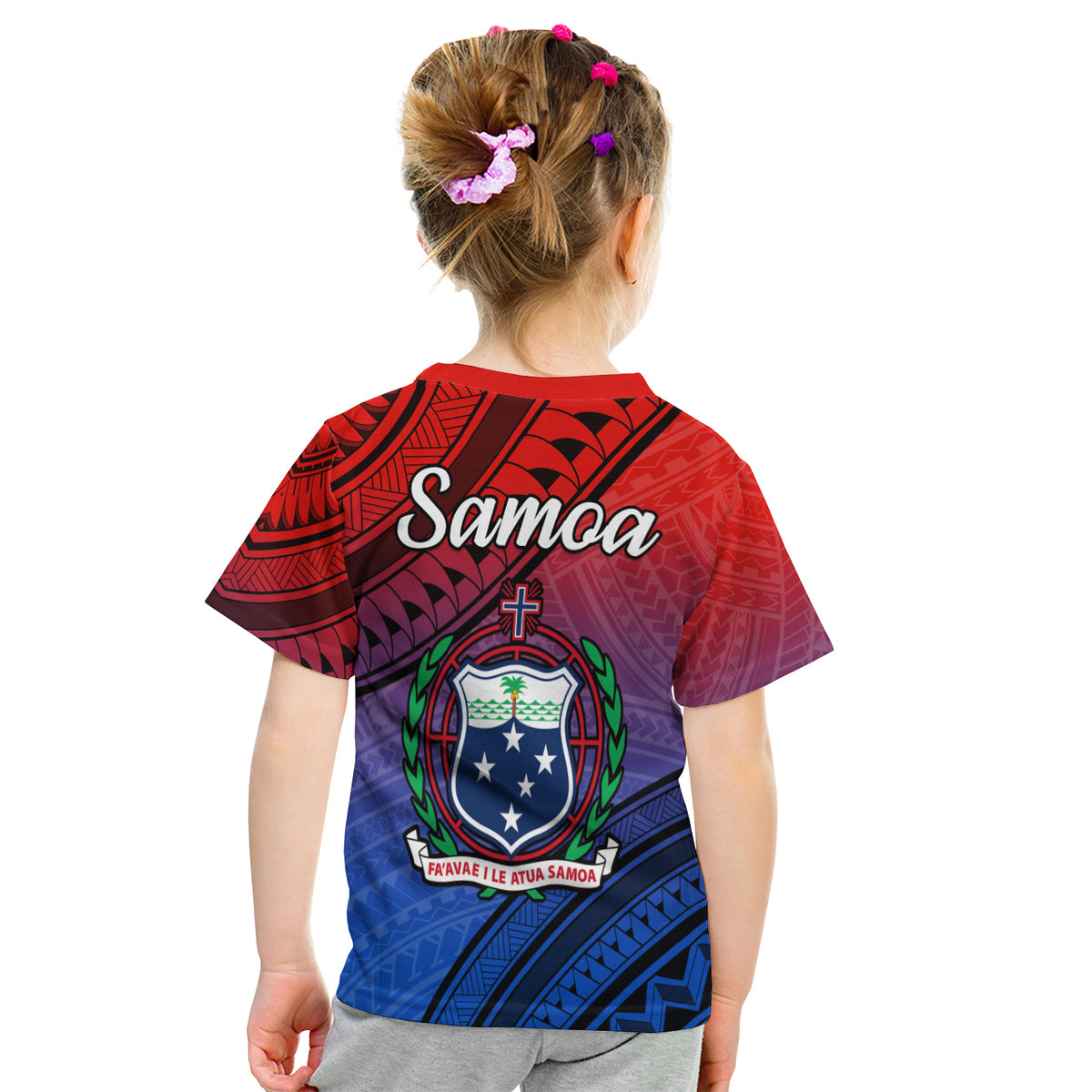 Custom Samoa T Shirt Style Gradient Sporty Original LT13 - Polynesian Pride