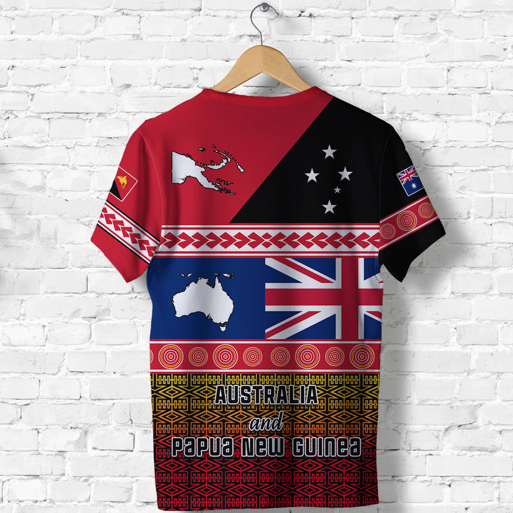 Papua New Guinea and Australia T Shirt Polynesian PNG and AUS LT13 - Polynesian Pride