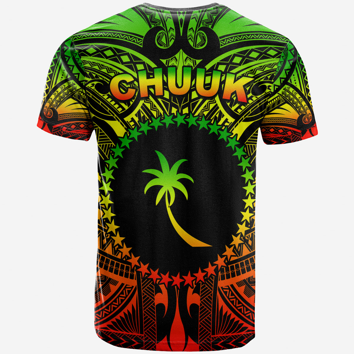 Chuuk Flag T Shirt Micronesia Style Reggae LT13 - Polynesian Pride