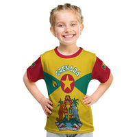 Grenada T shirt KID Power Grenada Mix Coat of Arms LT13 - Polynesian Pride