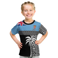 Fiji Tapa Pattern T Shirt Kid Coconut Tree LT13 - Polynesian Pride