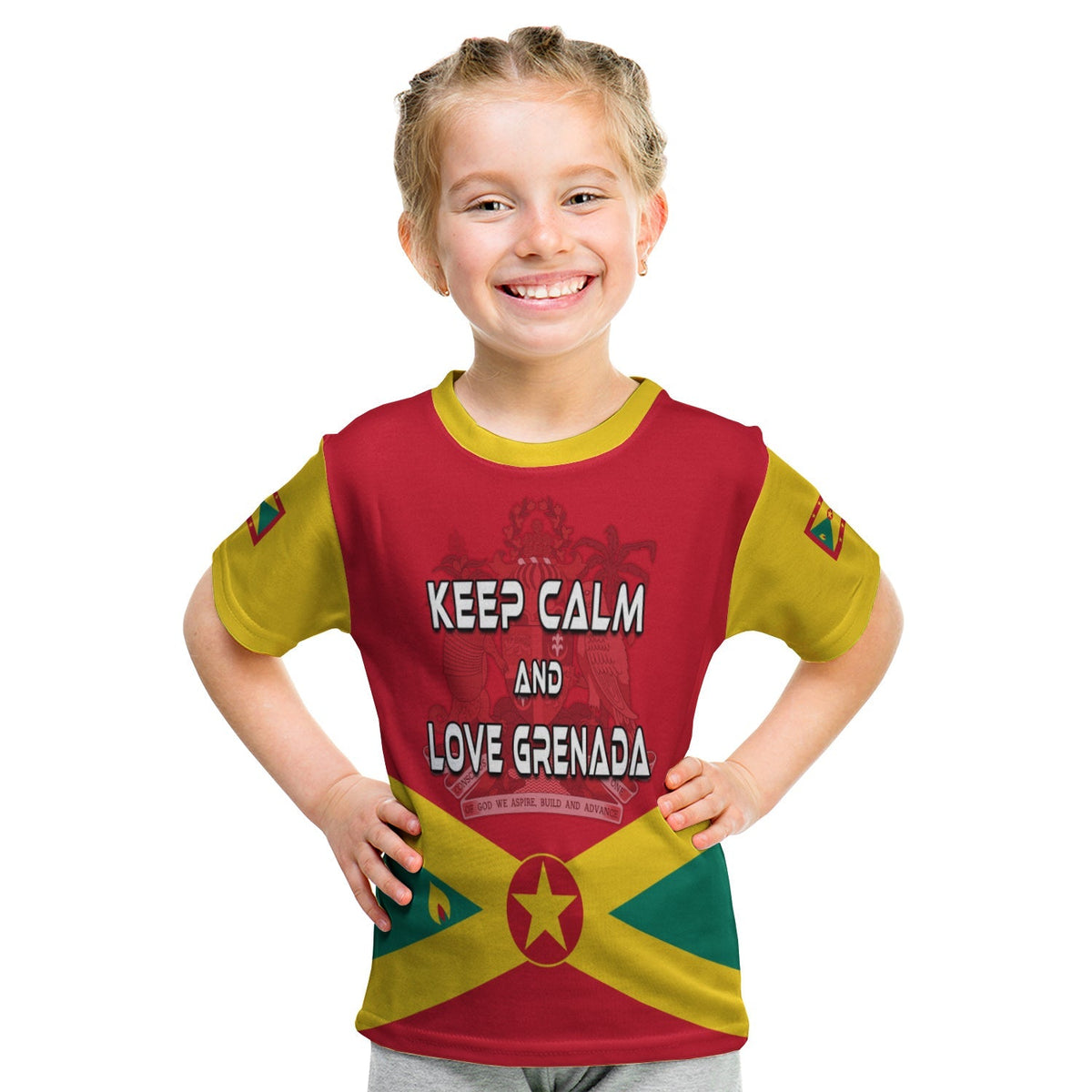 Grenada T shirt KID Keep Calm and Love Grenada LT13 - Polynesian Pride