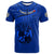 (TOKO ofA TOTI LUI) Tonga Polynesian T Shirt Tonga Waves Mix Logo Blue Black LT13 Unisex Blue - Polynesian Pride