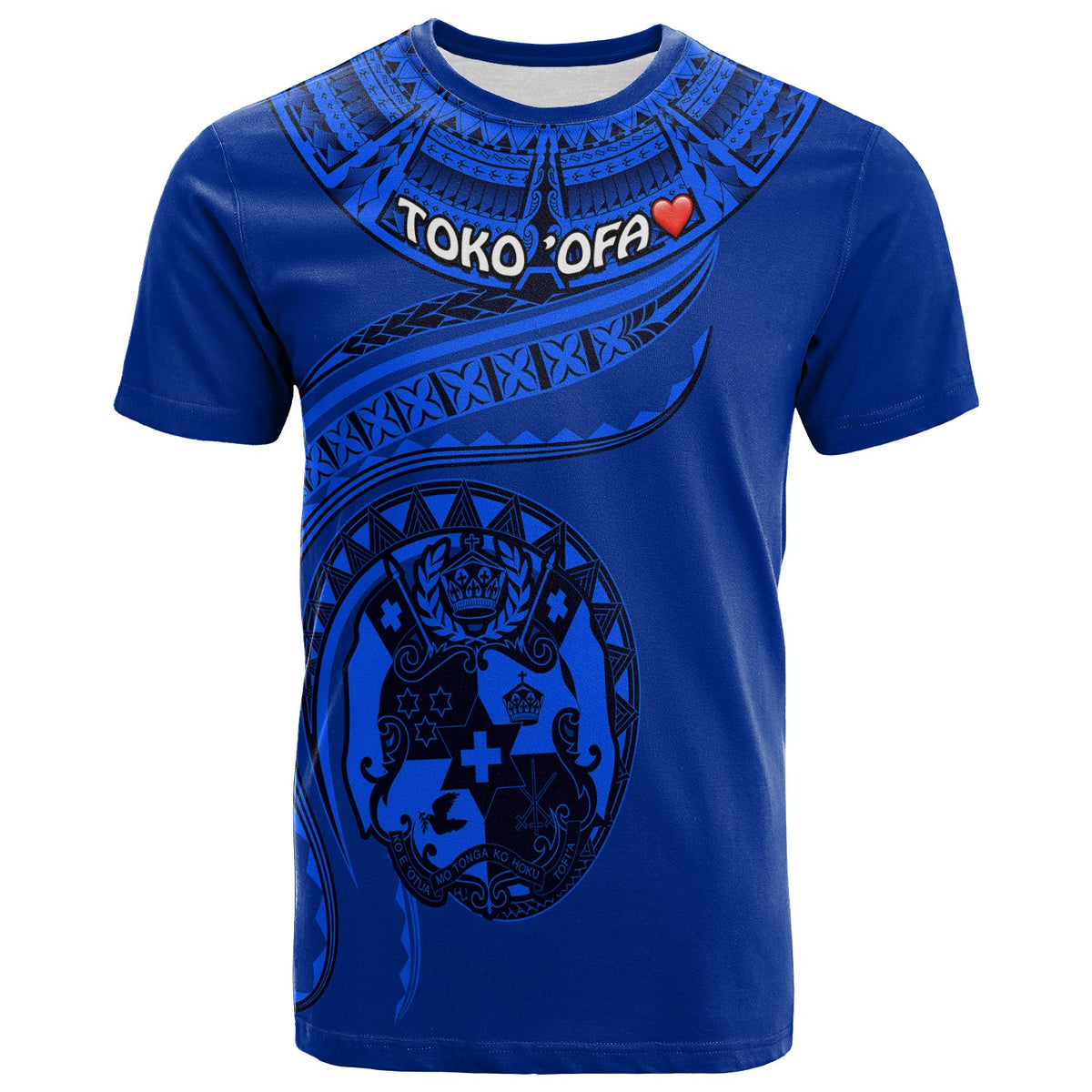 Custom (TOKO ofA) Tonga Polynesian T Shirt Tonga Waves Blue LT13 Unisex Blue - Polynesian Pride