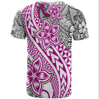 Traditional Polynesian Tribal Tattoo Retro Couple T Shirt Pink LT9 - Polynesian Pride