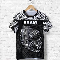 Guam Rugby T Shirt Polynesian Patterns Black LT16 Unisex Black - Polynesian Pride