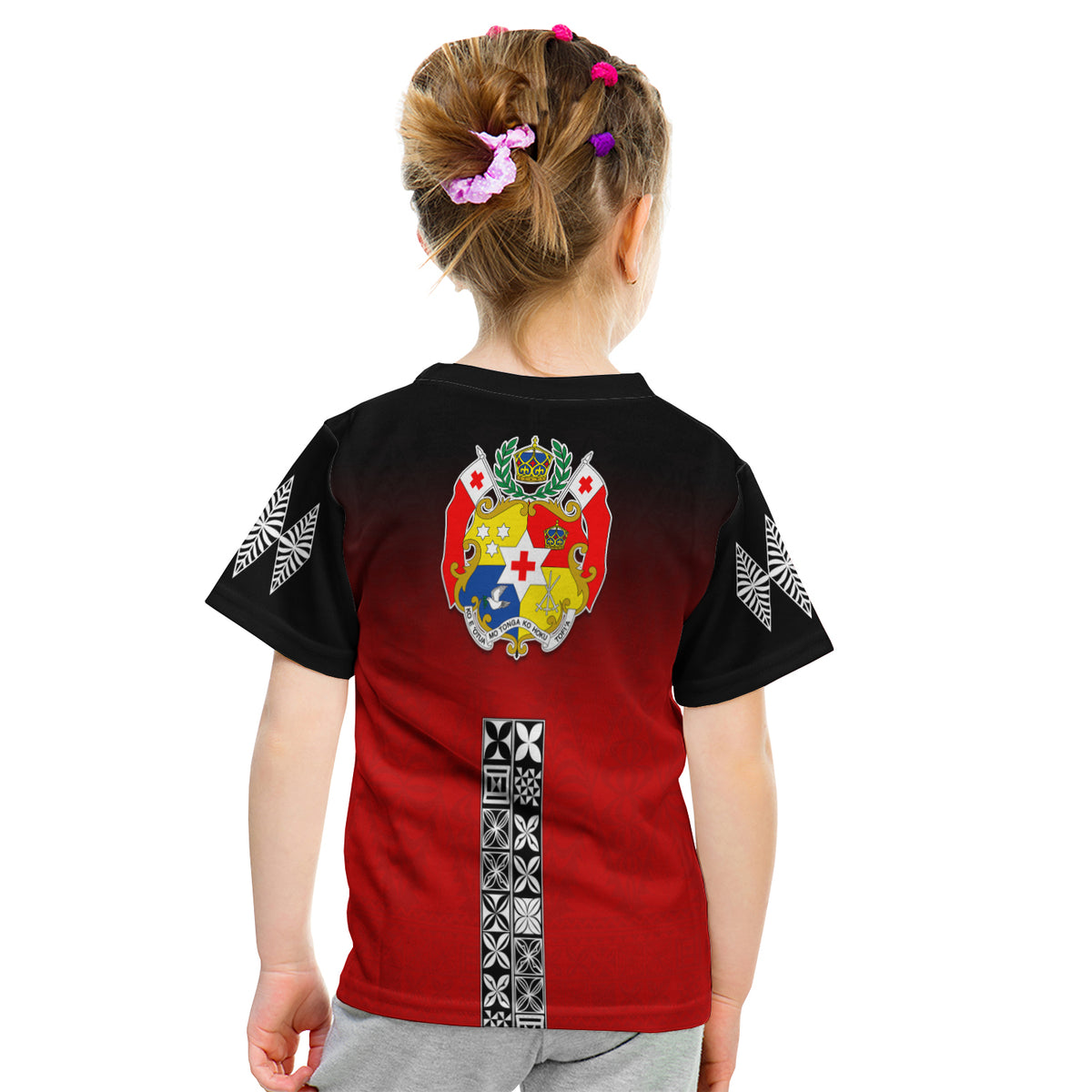 Tonga Distinctive T Shirt Kid Tongan Tapa Pattern LT13 - Polynesian Pride