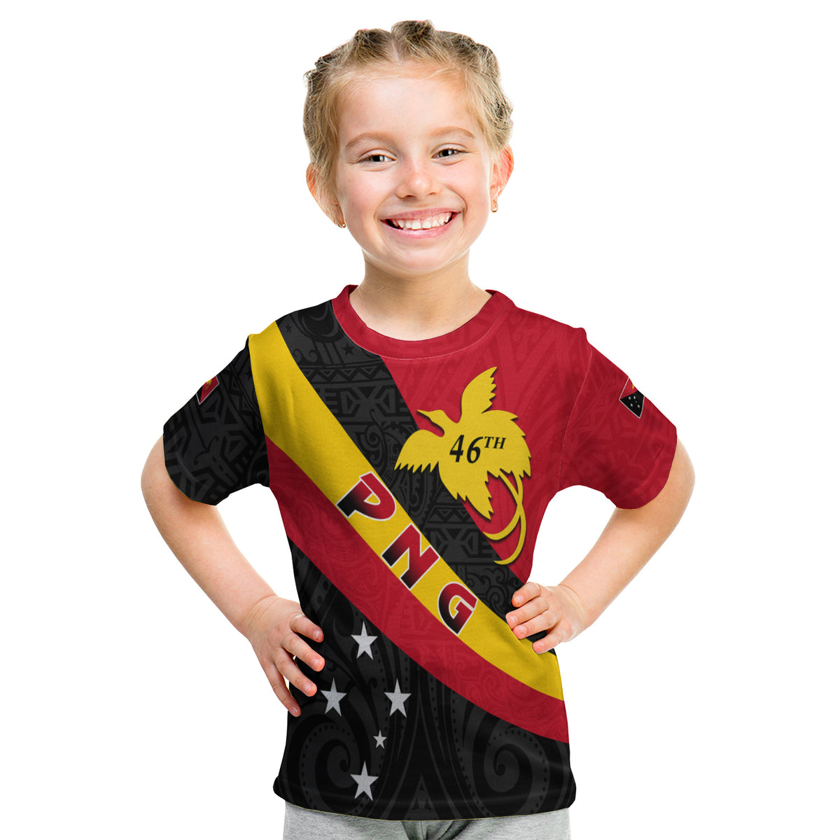 Papua New Guinea T Shirt Kid Happy Independence Day LT13 - Polynesian Pride