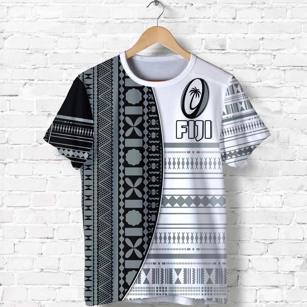Custom Fiji Rugby T Shirt Impressive Version Custom Text and Number - Polynesian Pride