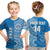 (Custom Text and Number) Apifoou Tonga College T Shirt Class of Year Tongan Ngatu Pattern LT14 Kid Blue - Polynesian Pride