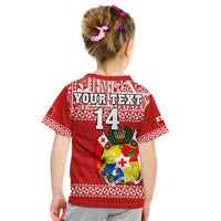 (Custom Text and Number) Tonga Rugby T Shirt Mate Maa Tonga Pacific Ngatu White LT14 - Polynesian Pride