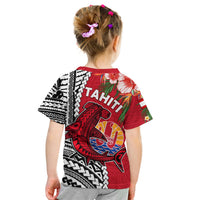 Tahiti Islands T Shirt KID Polynesian Shark Mix Tropical Flowers LT14 - Polynesian Pride