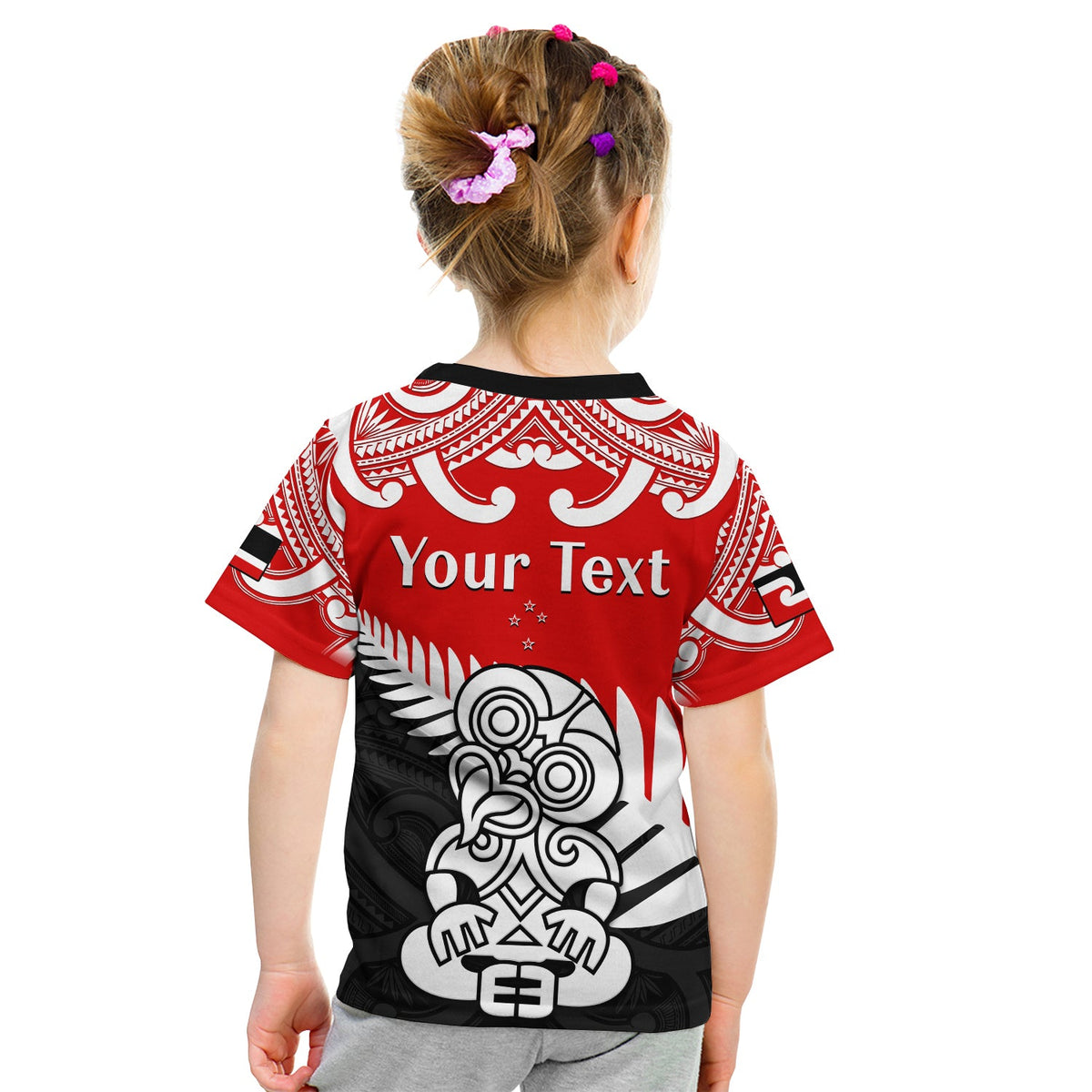 Custom Waitangi Day T Shirt Tino Rangatiratanga Flag With Tiki Maori Fern LT14 - Polynesian Pride