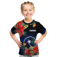 Chuuk State T Shirt FSM Hibiscus Flowers Mix Polynesian LT14 - Polynesian Pride