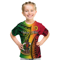 Custom Vanuatu T Shirt Luganville Polynesian Reggae Coat of Arms LT14 - Polynesian Pride