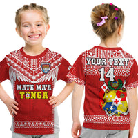 (Custom Text and Number) Tonga Rugby T Shirt Mate Maa Tonga Pacific Ngatu White LT14 - Polynesian Pride