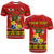 Custom Tonga Christmas T Shirt Tongan Ngatu Kilisimasi Fiefia LT14 Red - Polynesian Pride