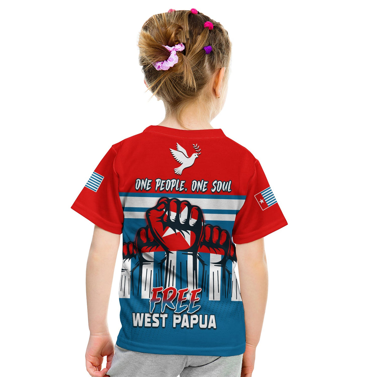 Free West Papua T Shirt One People One Soul Strong West Papuan LT13 - Polynesian Pride
