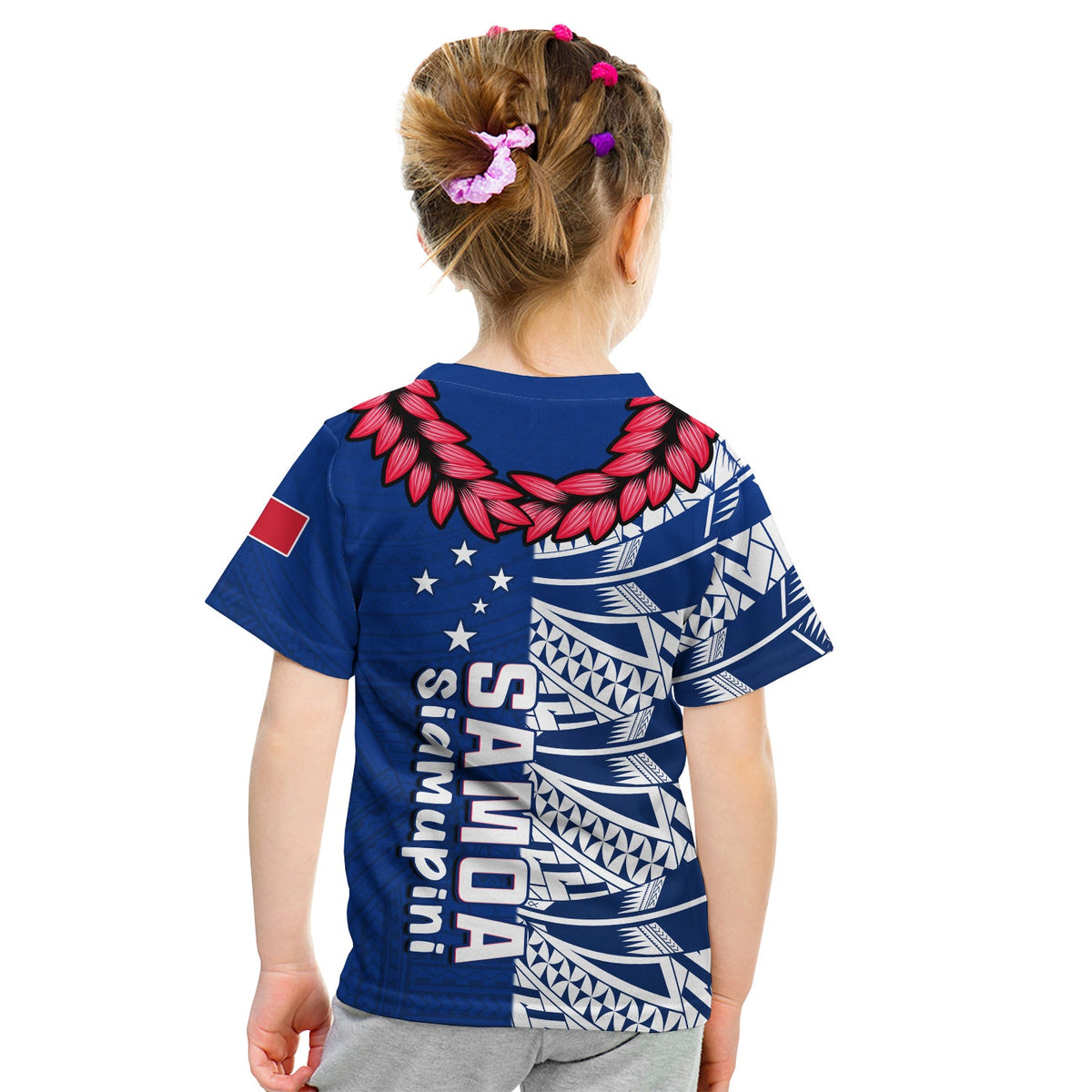 Toa Samoa Rugby T Shirt Siamupini Ula Fala Blue LT13 - Polynesian Pride