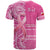 Custom Tonga Breast Cancer T Shirt Tongan Ngatu Pattern No One Fights Alone LT14 - Polynesian Pride