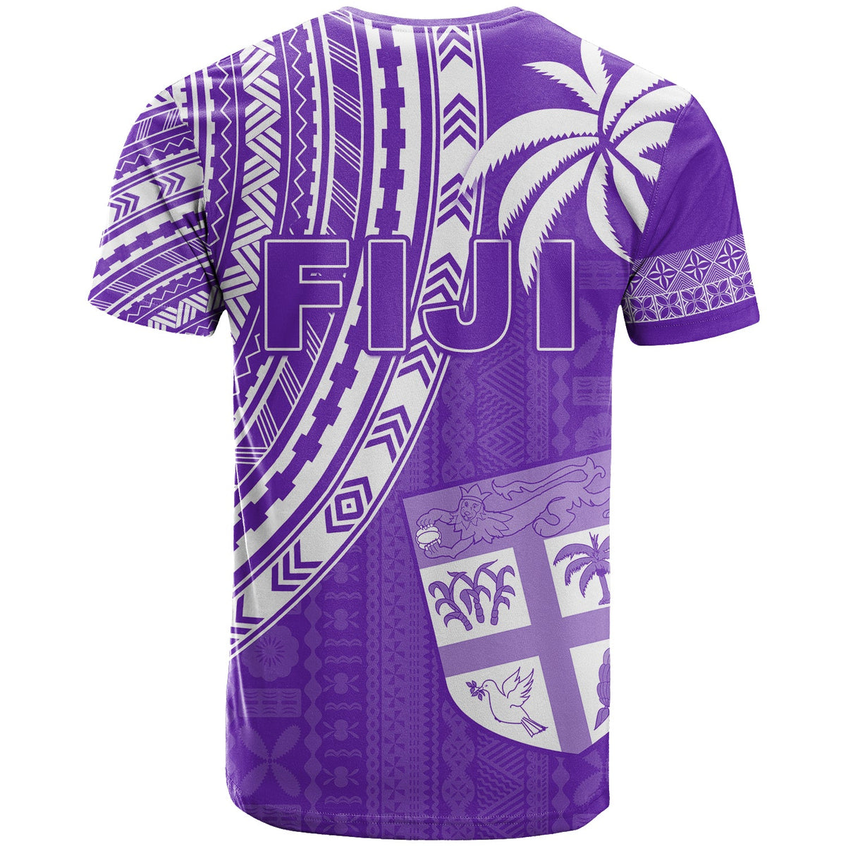 Fiji Rugby Sevens T Shirt Fijian 7s Tapa Polynesian Purple LT13 - Polynesian Pride
