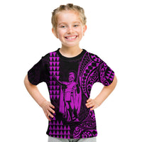 Hawaii Day Kakau T Shirt Proud To Be Hawaiian Purple King Kamehameha and Kanaka Maoli LT13 - Polynesian Pride