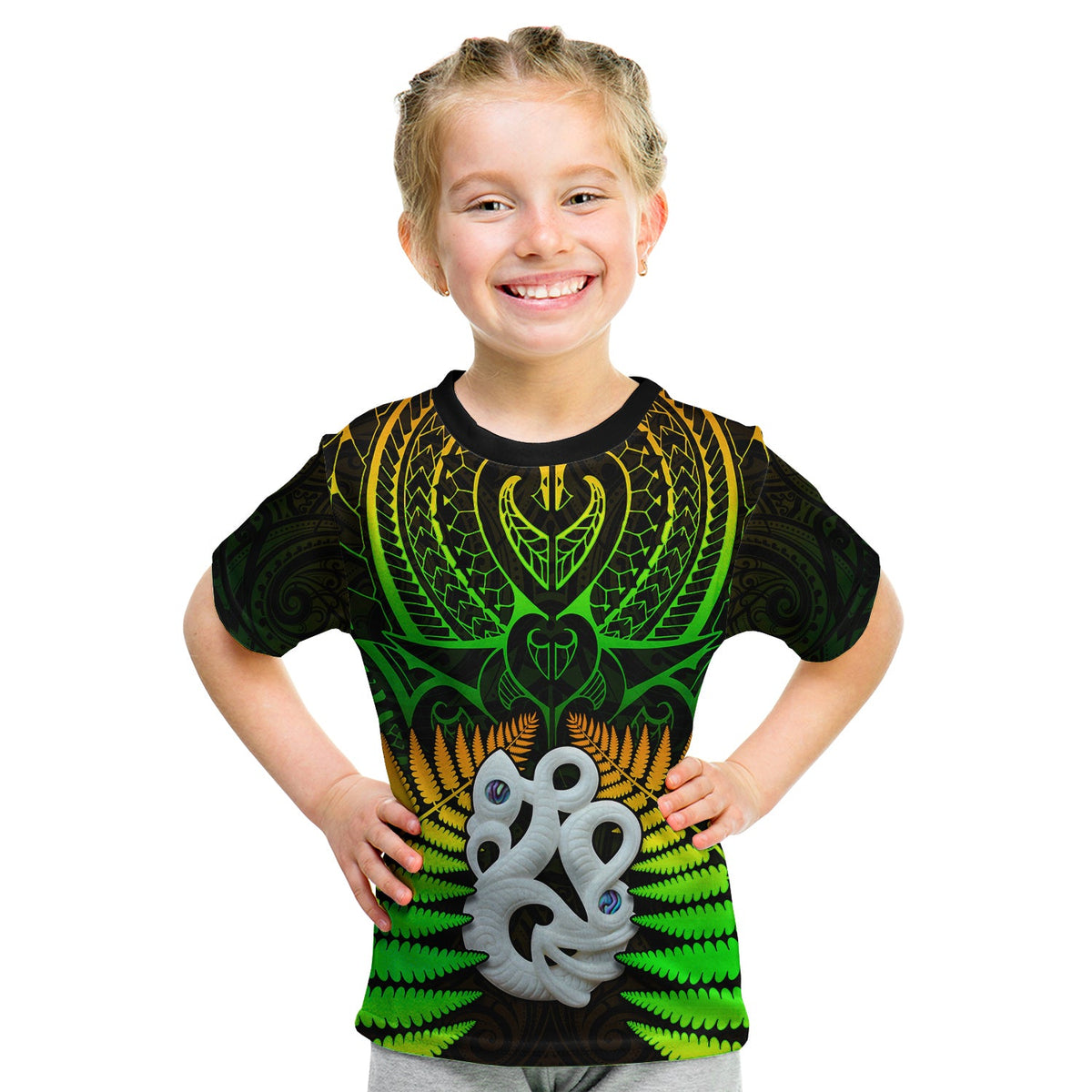 Aotearoa Fern T Shirt New Zealand Hei Tiki Special Style LT13 - Polynesian Pride