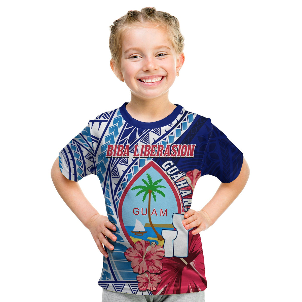 Guam Chamorro T Shirt Happy Liberation Day Latte Stone LT13 - Polynesian Pride