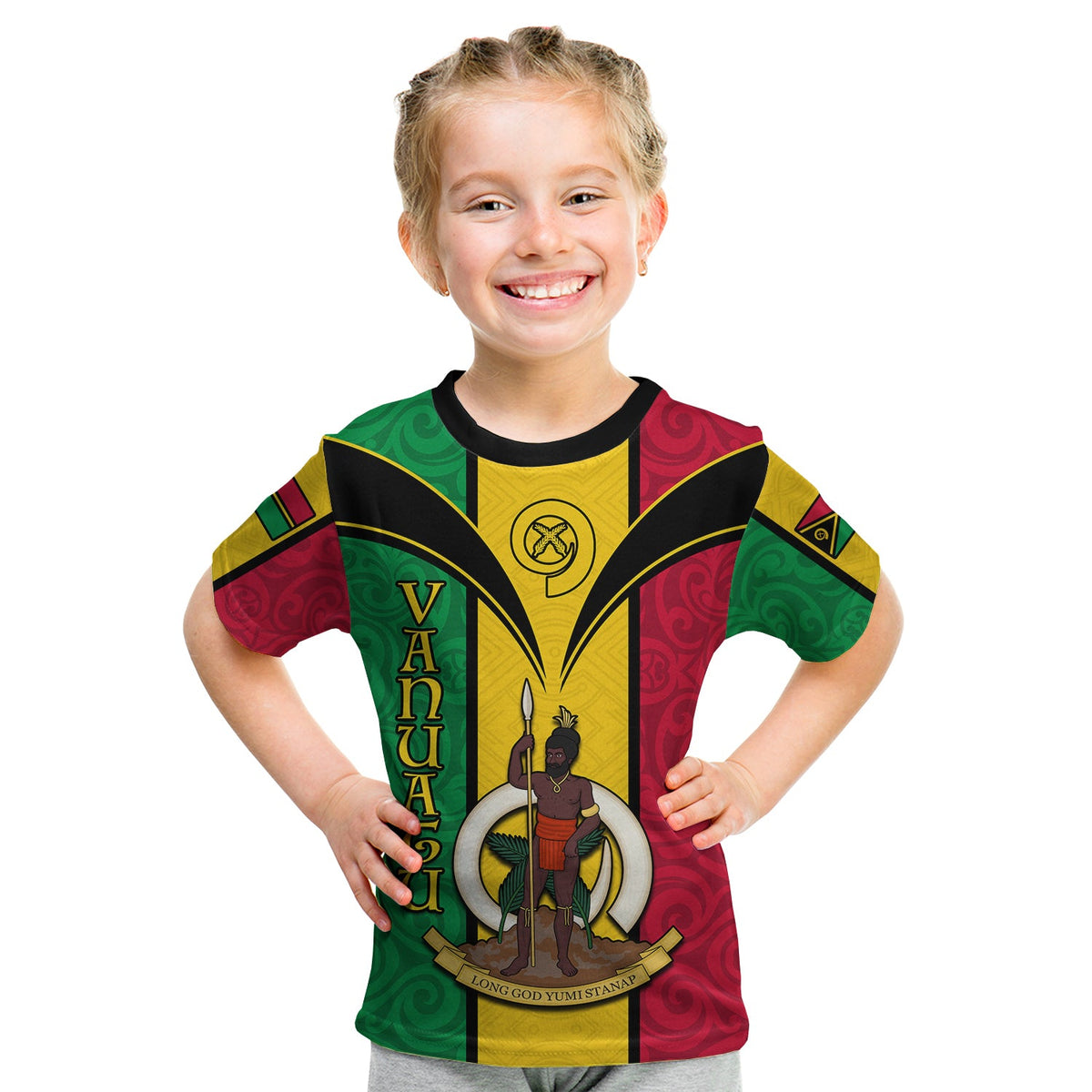 Vanuatu T Shirt KID Pig Tusk Polynesian LT13 - Polynesian Pride