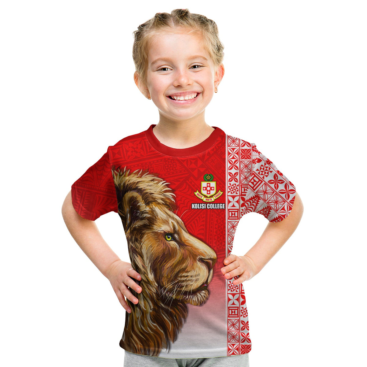 Kolisi Tonga College Atele T Shirt KID Home of the Lions LT13 - Polynesian Pride
