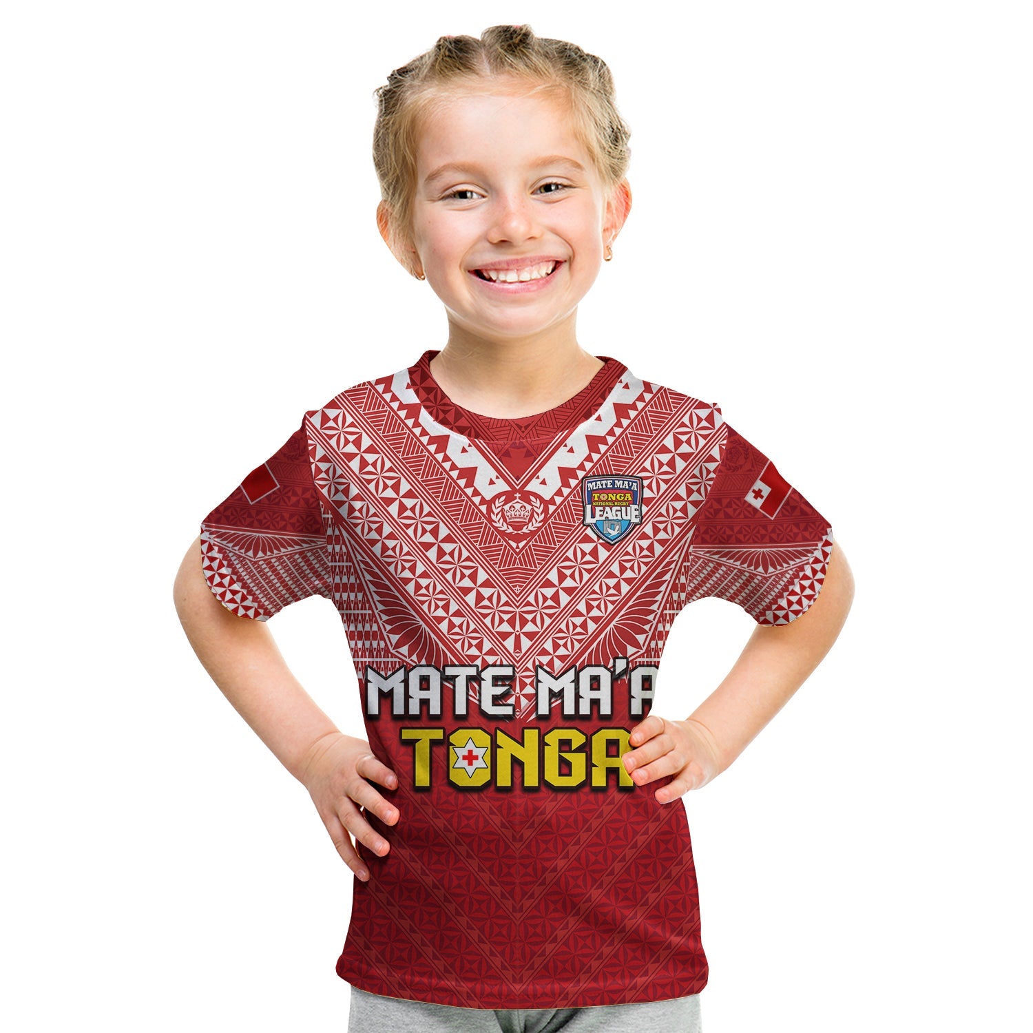 Tonga Rugby MMT T Shirt KID Ngatu Mate Maa Tonga Special LT13 - Polynesian Pride