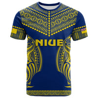 Custom Niue T Shirt Hiapo Mix Polynesian Happy Constitution Day LT14 - Polynesian Pride