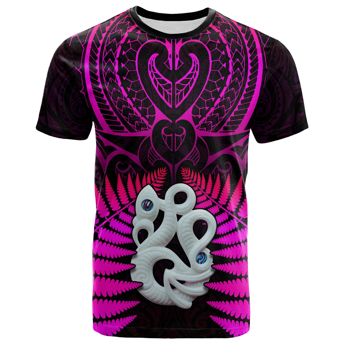 Aotearoa Fern T Shirt New Zealand Hei Tiki Purple Style LT13 Purple - Polynesian Pride