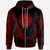 Tahiti Zip Hoodie Red Polynesian Patterns Sport Style Unisex Black - Polynesian Pride