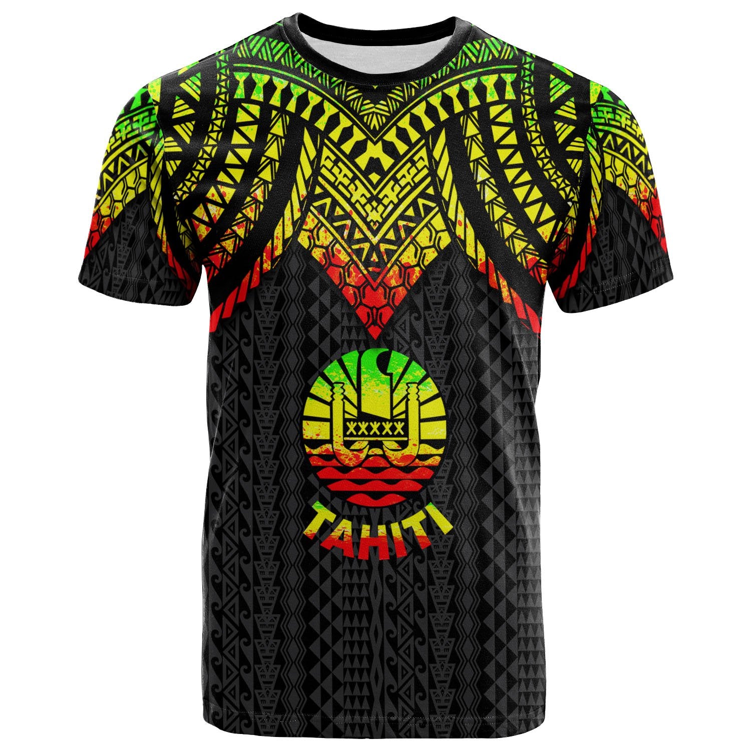 Tahiti T Shirt Polynesian Armor Style Reagge Unisex Reagge - Polynesian Pride