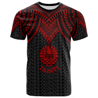 Tahiti T Shirt Polynesian Armor Style Red Unisex Red - Polynesian Pride