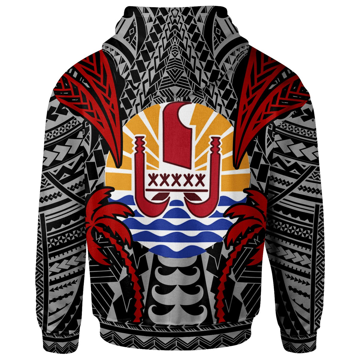 Tahiti Zip up Hoodie Blood Runs Through My Veins Style Flag - Polynesian Pride