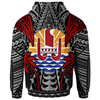 Tahiti Zip up Hoodie Blood Runs Through My Veins Style Flag - Polynesian Pride