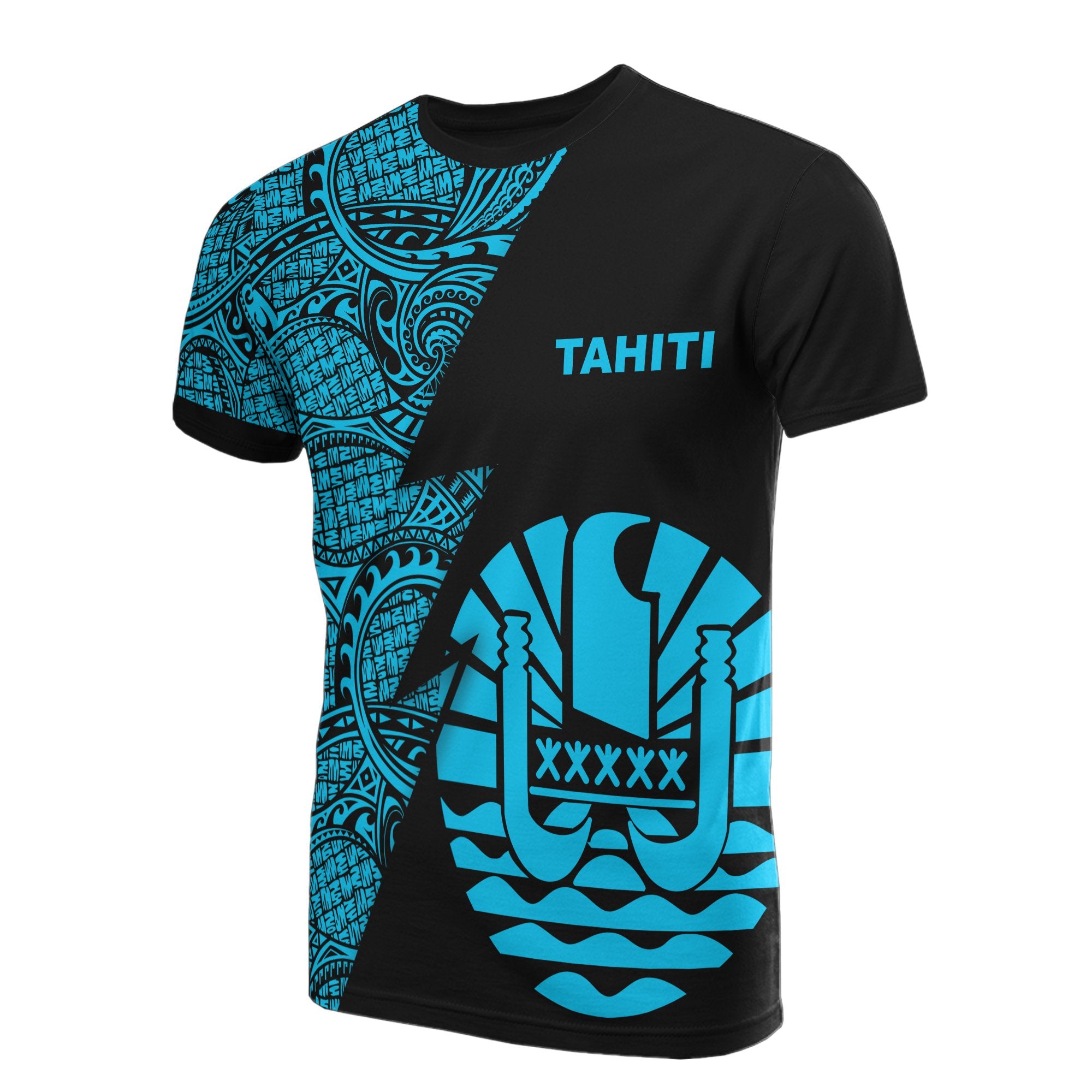 Tahiti T Shirt Polynesian Patter Neon Flash Style Unisex Neon - Polynesian Pride