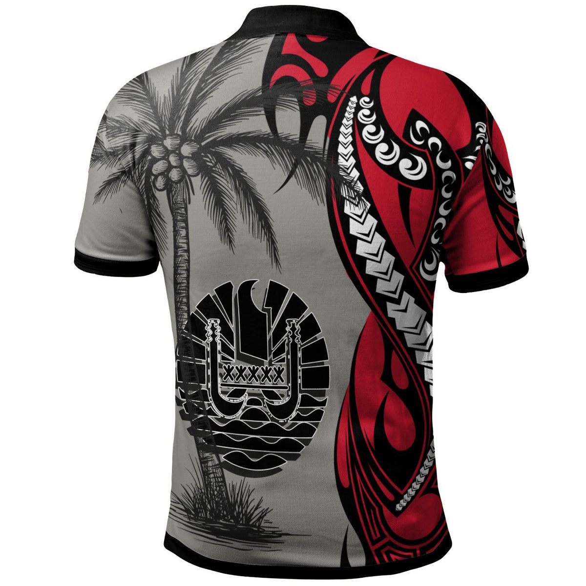 Tahiti Polo Shirt Classical Coconut Tree - Polynesian Pride