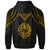 Tahiti Custom Hoodie Polynesian Armor Style Gold - Polynesian Pride