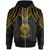 Tahiti Zip up Hoodie Polynesian Armor Style Gold Unisex Gold - Polynesian Pride