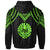 Tahiti Custom Hoodie Polynesian Armor Style Green - Polynesian Pride